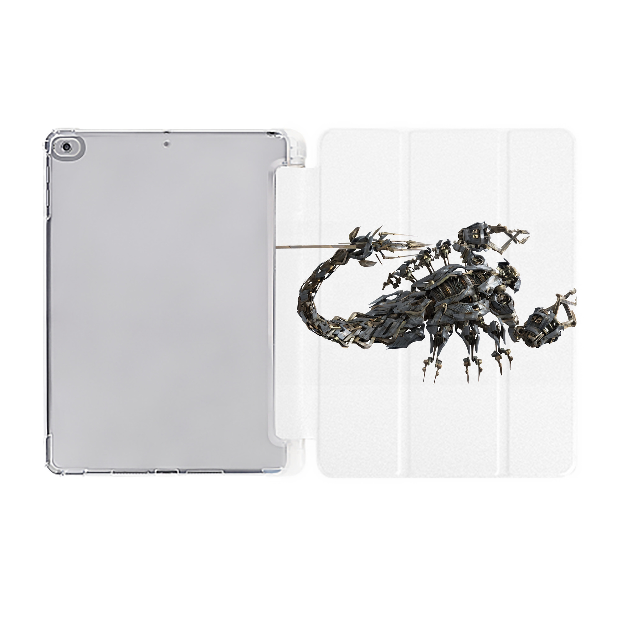 （画像用） Transformers トランスフォーマー IPad ケース ペン収納付き 三つ折りスタンド PUレザー×シリコン 対応機種9.5/10.5/10.9インチ